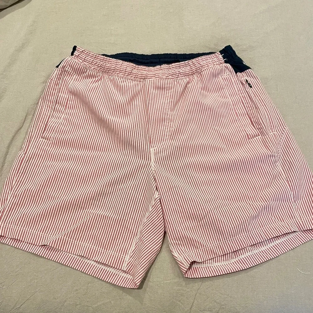 Birddogs Men Swim Hybrids - Red Stripe and Navy - Picture 5 of 10